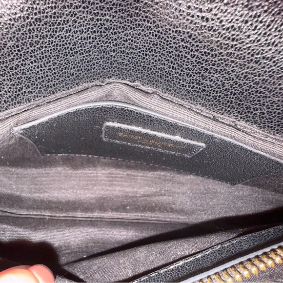 Saint Laurent Black Quilted Chevron Top-Handle Bag with Gold Hardware - Picture 10 of 15